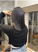 乾かすだけでキマる髪グレージュカラー切りっぱなしボブ