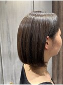 髪質改善大人夏スタイルシンプルボブ！