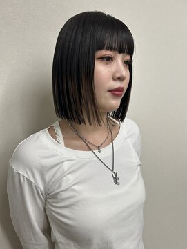 ロックス バイ マグ 松本(rocks BY MAG) フェイスフレーミングボブインナーカラーボブ切りっぱなしボブ
