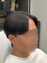 フイ 新宿3丁目(Hui)&nbsp;フェザーパーマ/グレーブルーカラー／刈り上げショートパンク