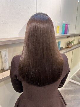 ソエル(Soell) 神戸三宮元町 縮毛矯正 モーブブラウン 白髪ぼかし 20代30代40代