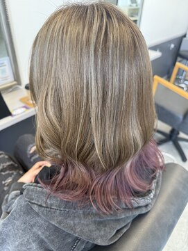 ラニ(Lani) 裾カラー×ラベンダーピンク