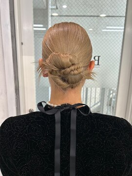 バンクスヘアー(BANK'S HAIR) 【池袋】結婚式 ヘアセット カチモリ タイトヘア アレンジ