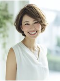 ４０代５０代◎ナチュラルハイライト＋ボブスタイル小顔美髪