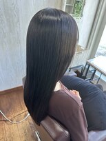 コルテ 倉敷西坂店(CoRte.)&nbsp;透明感◎ツヤツヤ髪質改善カラー♪アッシュブラック/美髪ロング