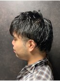 パーマ×ウルフ風カット