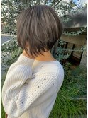 シアーグレージュハイライトショート