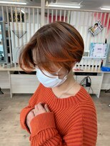 フリーダムメルシー(freedom Merci)&nbsp;■刈り上げショートカット　グラデーションカラーオレンジ