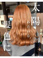 ガルボヘアー 名古屋栄店(garbo hair) #名古屋#栄#ハイトーン#オレンジ#ケアブリーチ#10代#20代