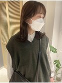 【松本咲花】韓国風くびれヘア　ブリーチなしアッシュベージュ