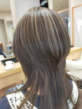 ヘアサロンアンドヘアメイクディー(hair salon hair make D) 仙台D ウルフマッシュレイヤーロング×バレイヤージュstyle