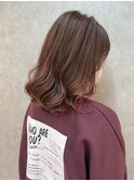 *ピンクインナー×艶ミディ