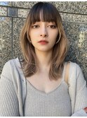 グレージュカラー、ボブウルフ