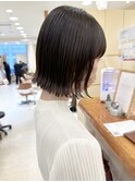 【morio札幌】札幌ボブ　大人かわいい黒髪ぱつっと外ハネボブ