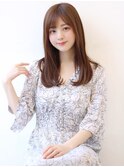 20代30代40代50代ショコラベージュふんわりカールベビーバング