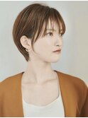 大人可愛い20代30代40代小顔耳かけショートボブ