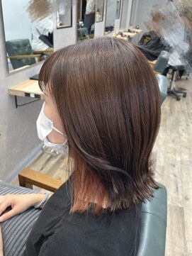 リベストバイジェービー 稲毛(li best. byjb) ピンクベージュ/インナーグレージュ/マチルダボブ/前髪【稲毛】