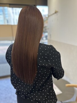 トゥーリ 藤崎店(tuuli) 大人女性◆艶レイヤー前髪ピンクベージュ 髪質改善 縮毛矯正