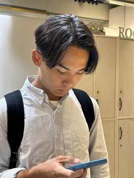 ルースト 京都河原町店(ROOST) ニュアンスセンターパート縮毛矯正カルマパーマ