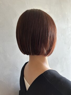 フクタ フロムヘアー(HUKUTA from hair) 切りっぱなしボブ ピンク系カラー