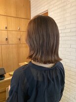 クラップス 綱島店(CLAPS) 外ハネミディアム/切りっぱなしミディアム/ブラウンベージュ