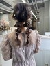 PINQ she パーティヘアセット　￥4000-