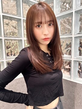 ロンドローズ 名古屋(Lond damaskRose) ブリーチ 学割 オリーブベージュ レイヤーカット リタッチ60＊