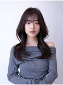 韓国風レイヤーカット髪質改善ダブルカラーミルクティーベージュ