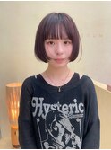 【snuw mina】ボブカット/ワインレッド/前上がりボブ！