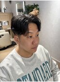 30代大人メンズ黒髪ビジネスヘアニュアンスパーマ