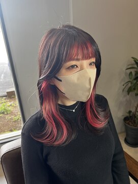 ティック 福井鯖江店(tic.) インナーカラー×ピンクカラー