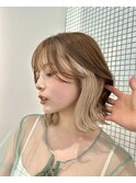 インナーカラー/くびれボブ