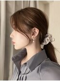 #58/韓国/韓国風/レイヤーカット/後れ毛/くびれヘア/前髪/表参道