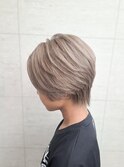メンズセンターパート×シアーグレージュ