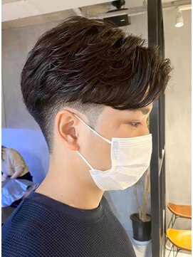 エリマ 横浜西口(elima) 横浜西口フェザーパーマシャドウパーマセンターパートウルフ緩め