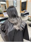 バレイヤージュ、ハイライト、レイヤーカット、ダブルカラー