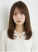 レイヤーカット*ミディアムロング*顔周り*髪質改善*白髪染め