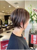 白髪ぼかしショート