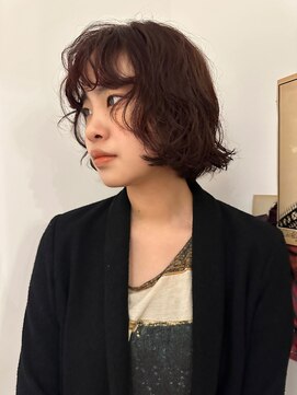 ニーム(nimes) ボブパーマ/ドライパーマ/バーガンディ/パーマ