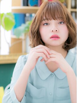 カバーヘア イヴ 戸頭店(COVER HAIR EVE) *EVE戸頭*くせ毛風カールで作る★Aライン小顔ラフボブb