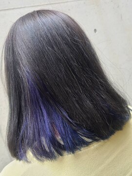 ルシエ 立川(LUCIE) アッシュグレー×インナー【ラベンダーブルー】