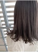 小顔セミウェットウェーブピンクベージュハイライトカラー