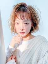 アイティー バイ アルバム 中野店(IT by ALBUM)&nbsp;エアリーボブ_ホワイトアッシュショートパーマ_8255