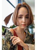 オースティン 調布アミックス(AUSTIN)&nbsp;大人かわいい前髪セシルカットココアブラウンフリンジウェーブ