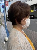 ショート/白髪ぼかし/大人ハイトーン/大人女子