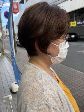 ナルヘアー 越谷(Nalu hair) ショート/白髪ぼかし/大人ハイトーン/大人女子