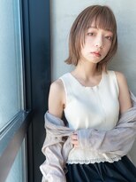 ヌーディーカラー/サラツヤロング/ふんわりミディアム/小顔ヘア