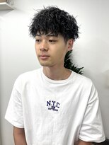 メンズカット ツイストスパイラルパーマ　マッシュ