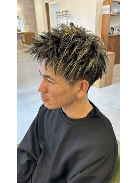 ブランチオム 宇佐店(branch homme) ハイライト束感ショート