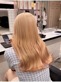 ブロンドカラー×インナーピンク